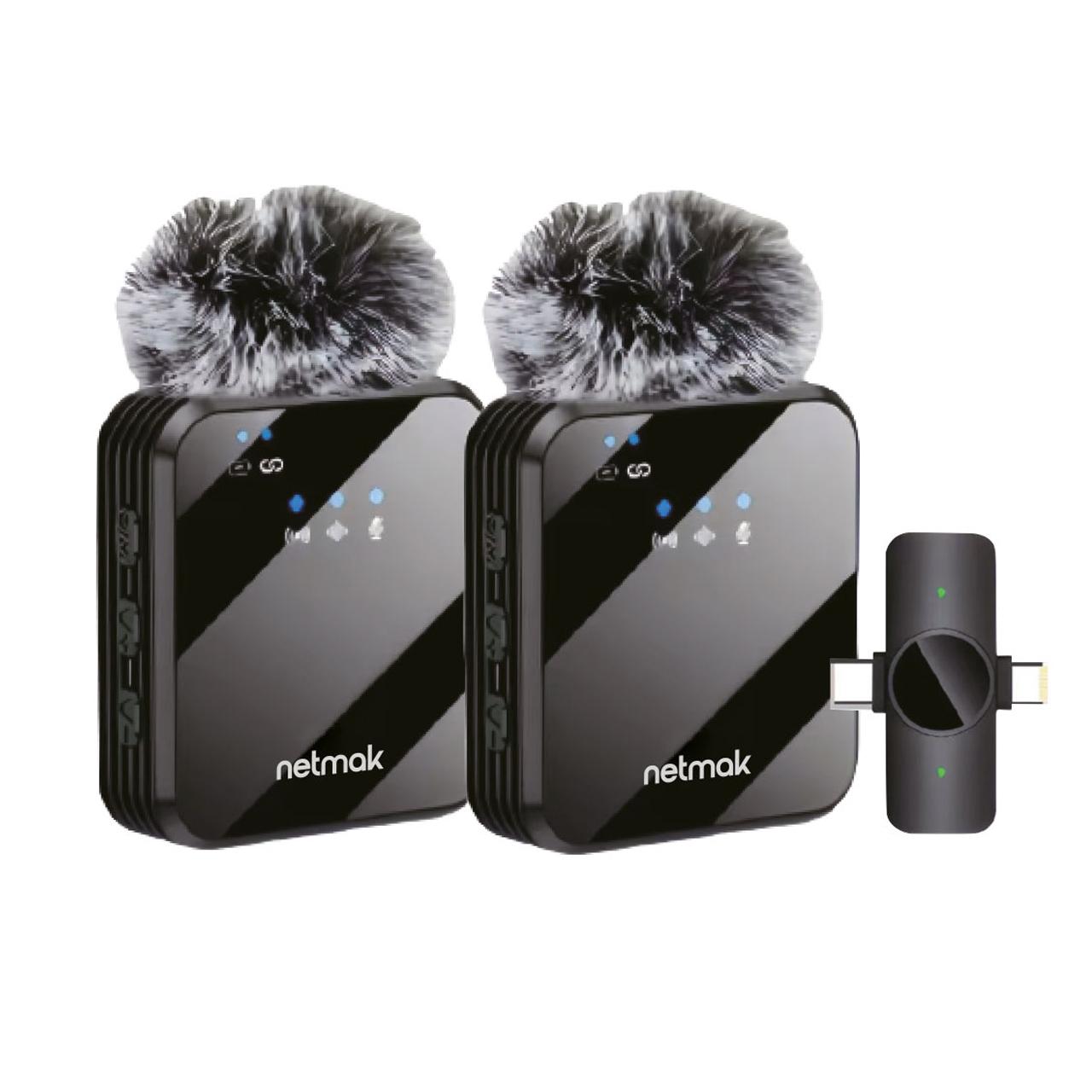 Microfono inalambrico X 2 celular Usb-c + Lightning