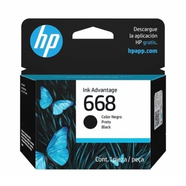 Cartucho de Tinta HP 668 Negra