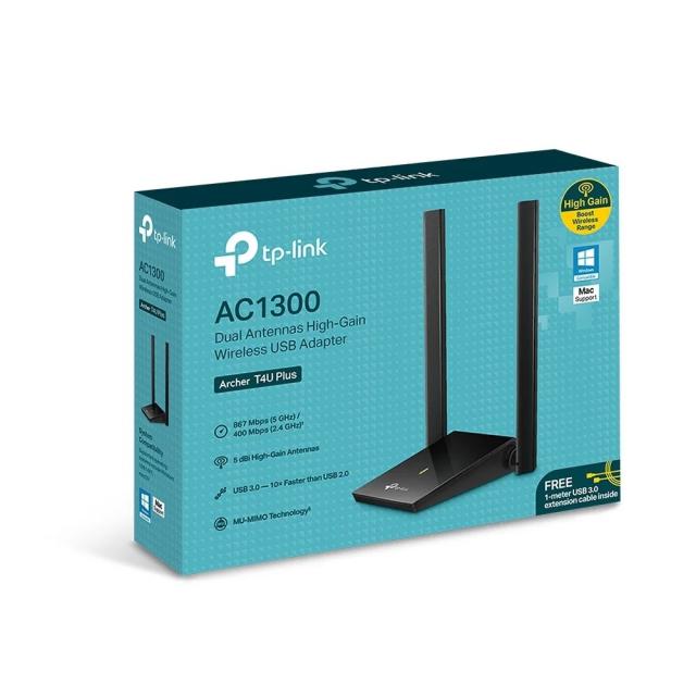 Placa de red usb wifi dual band de alta ganancia