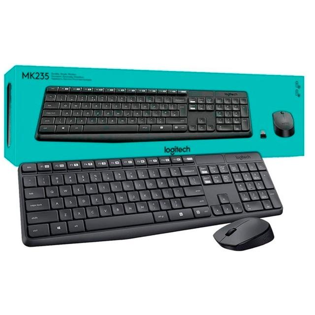 Combo Teclado y Mouse Inalámbrico Logitech MK235 Negro