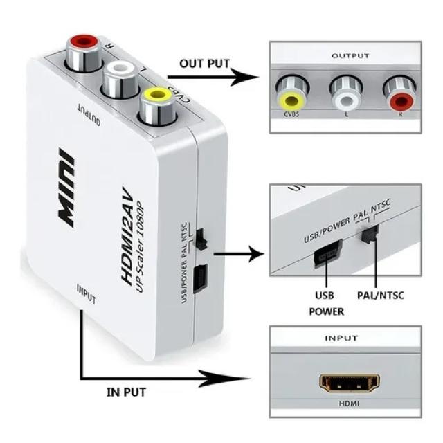 Adaptador hdmi a rca
