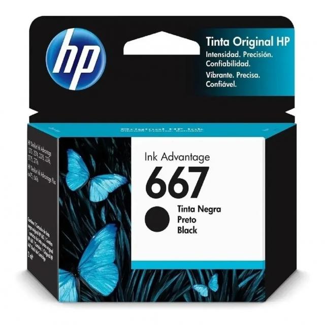 Cartucho de tinta HP 667 negra