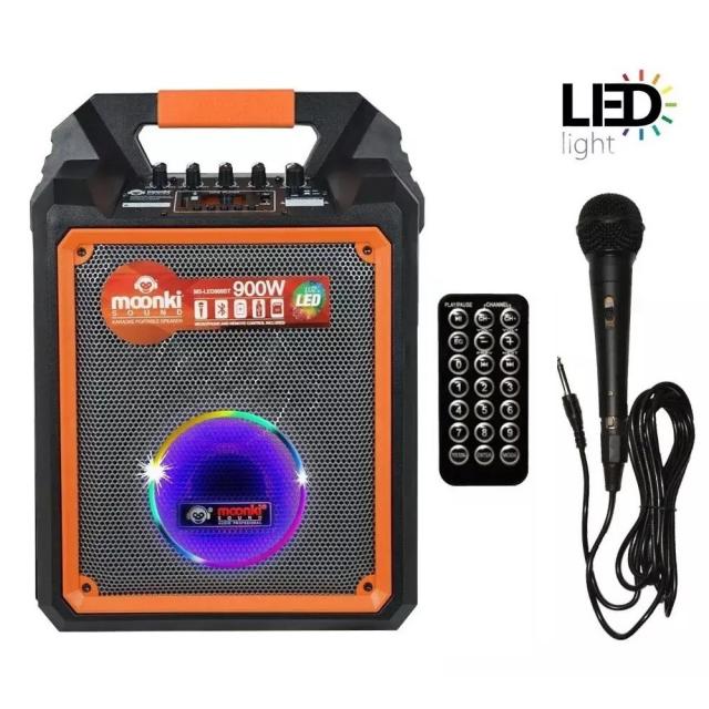 Parlante bluetooth karaoke con iluminacion led