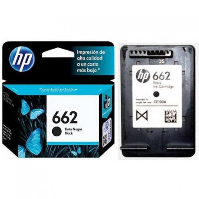 Cartucho de Tinta HP 662 Negra