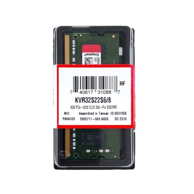 Memoria ram 8gb ddr4 3200mhz notebook