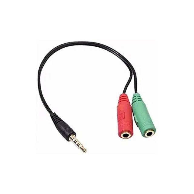 Adaptador plug macho a 2 plug hembra